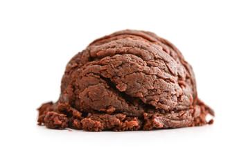 Scoop of  chocolate ice cream