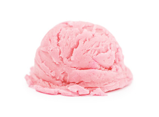 Scoop of pink  ice cream