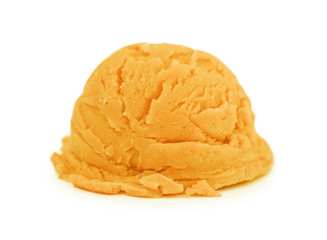 Scoop of orange  ice cream
