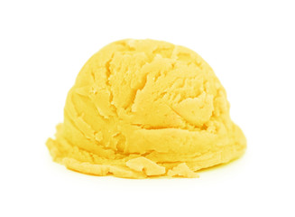 Scoop of yellow  ice cream