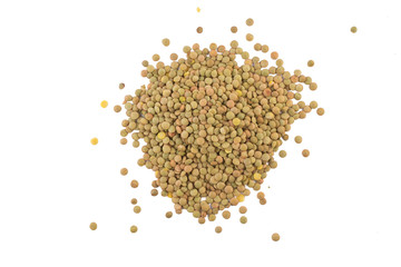 Heap of raw lentils