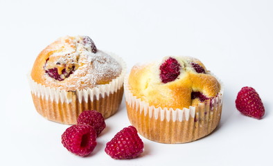 Home made raspberry muffins