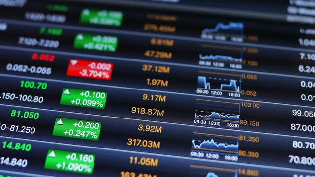 Using tablet computer to check the stock market