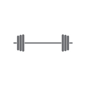 barbell with weights- vector illustration