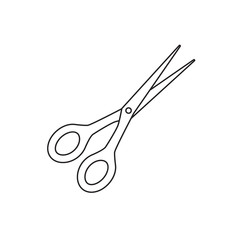 black scissors icon- vector illustration