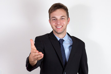 Young businessman handshake