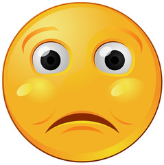 Sad or lonely emoji vector image