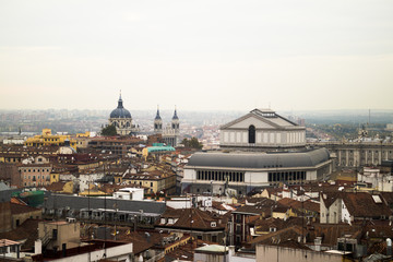 Beautiful air view of Madrid