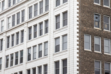 Black and white building, full frame