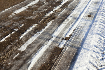 Road in the winter season