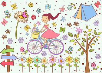 Doodle themed Spring