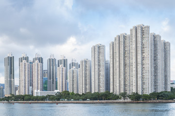 Obraz premium Panorama view of Harbor of Hong Kong City