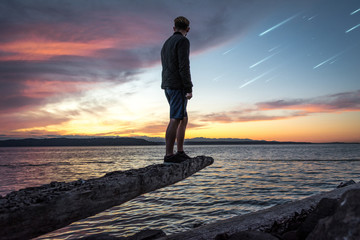 Shooting Stars at Sunset