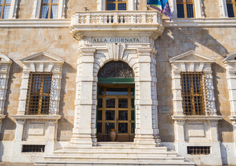 Fototapeta na wymiar Famous University in Pisa called Palazzo alla Giornata