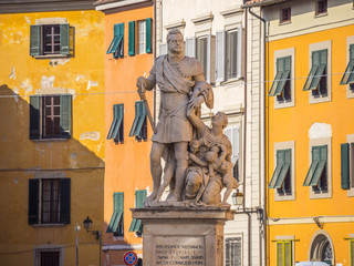 Beautiful Statue in the historic city center of Pisa