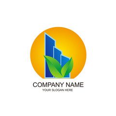 Real Estate logo design template. Corporate branding identity