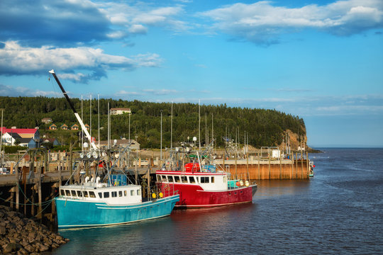 Fototapeta Fishing boats at the pier