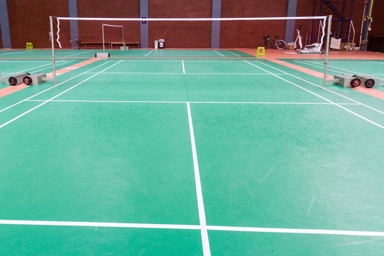 blurred background badminton court