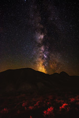 Milky Way over mountains