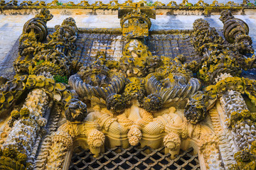 Beautiful monastery of the Order of Christ in the city of Tomar. Santarem District. Portugal.