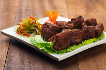 deep fried pork ribs