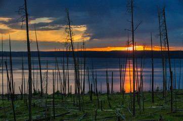 Sunset Over Lake Yellowstone