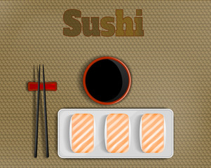 Sushi restaurant,vector illustration