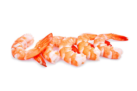 shrimps isolated on white background