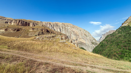 Dirt road in a mountains area