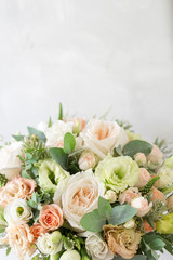 Bridal bouquet. A simple bouquet of flowers and greens