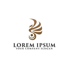 luxury bird phoenix Logo design concept template