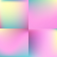 Fototapeta premium sweet color blurred background set . pastel color design