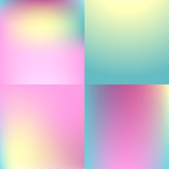 sweet color blurred background set . pastel color design