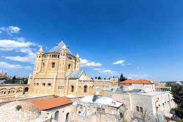 Fototapeta na wymiar Abbey of the Dormition, Mount Zion, Jerusalem