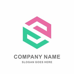 Monogram Letter S Geometric Hexagon Cube Architecture Construction Business Company Stock Vector Logo Design Template 