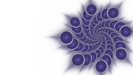 The fractal pattern on white