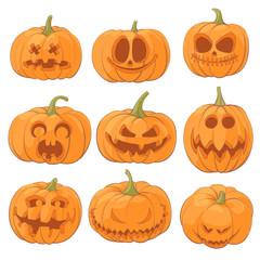 Puffed pumpkin on white background