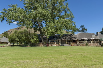 Obraz premium Guest house at Royal Natal Park in Drakensberg mountain, South Africa