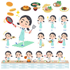 Fototapeta premium Sailor suit Thick eyebrows girl_cooking