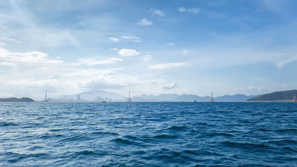Obraz premium view of the city of Nha Trang from the sea, Vietnam