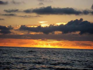 atardecer en el mar