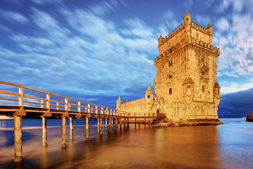 Belem tower, Lisbon - Portugal at night