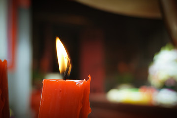 Flame lighting of cadle