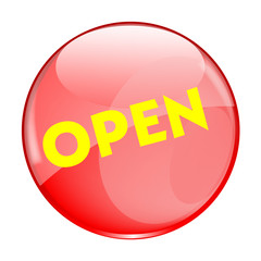 Open Button vector illustration