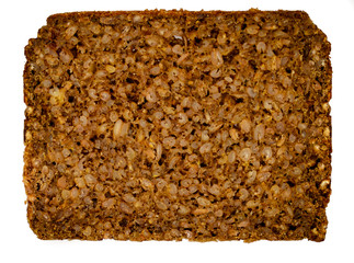 Slice of german black bread - Schwarzbrot