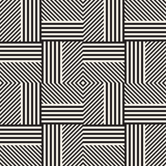 Abstract geometric pattern with stripes, lines. Seamless vector ackground. Black and white lattice texture.
