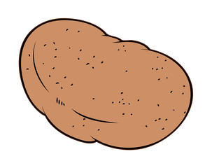 Bread potato Vector illustration