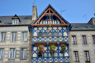 Jolie façade de maison à Pontrieux en Brettagne