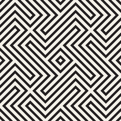 Abstract geometric pattern with stripes, lines. Seamless vector ackground. Black and white lattice texture.