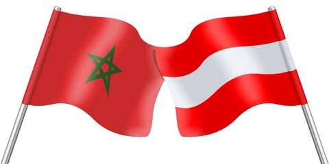 Flags. Morocco and Austria 